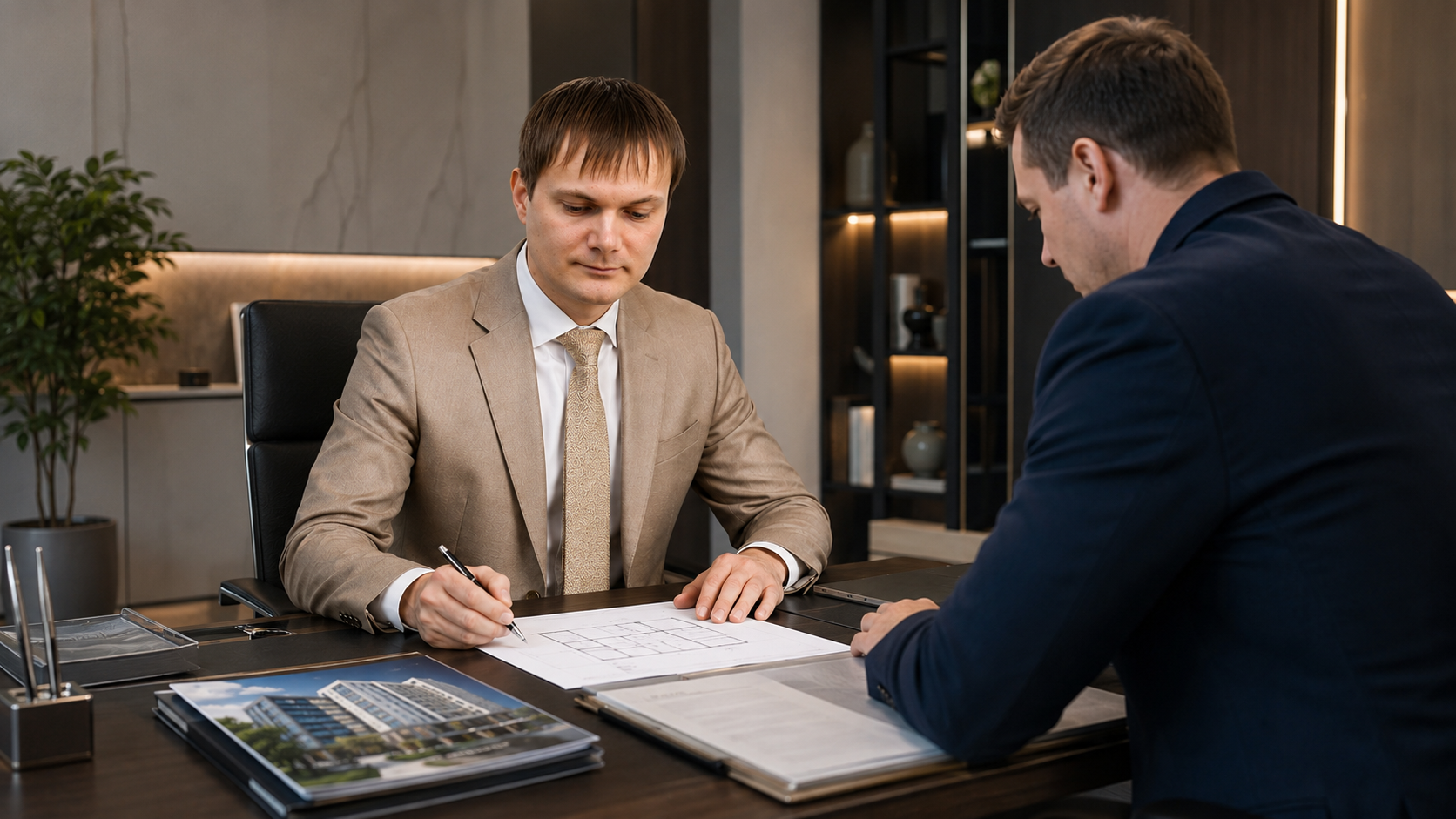 Дмитрий Белоусов обсуждает задачу клиента